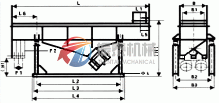 直线振动筛安装尺寸